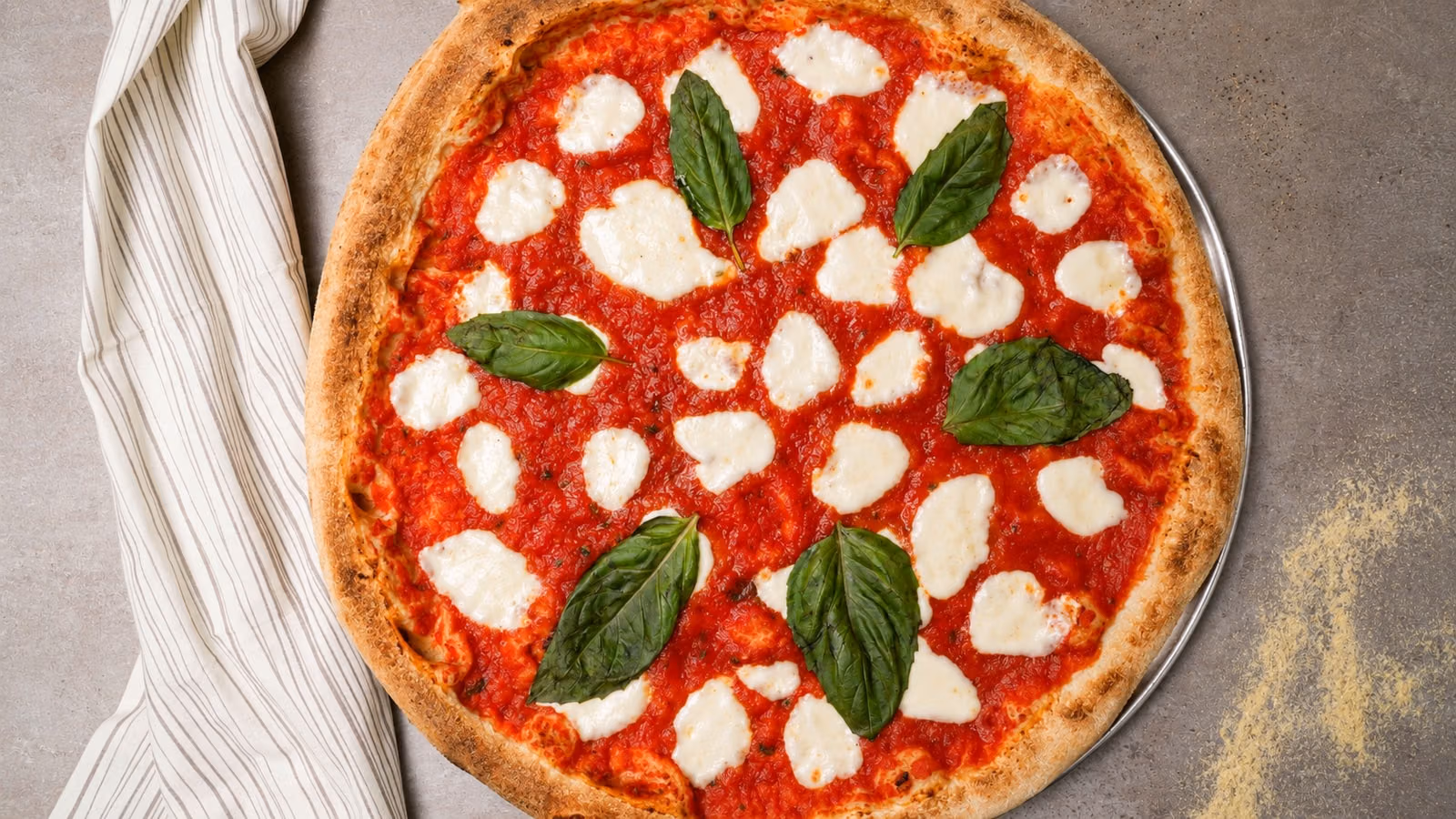 AI recreation of a margherita pizza at Dolce Salato.