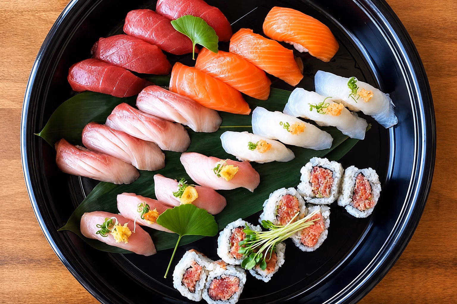 AI recreation of a sushi assortment at Sozo Sushi Bar.