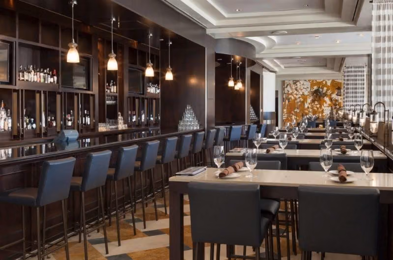 Bar and dining area at 3030 Ocean Restaurant